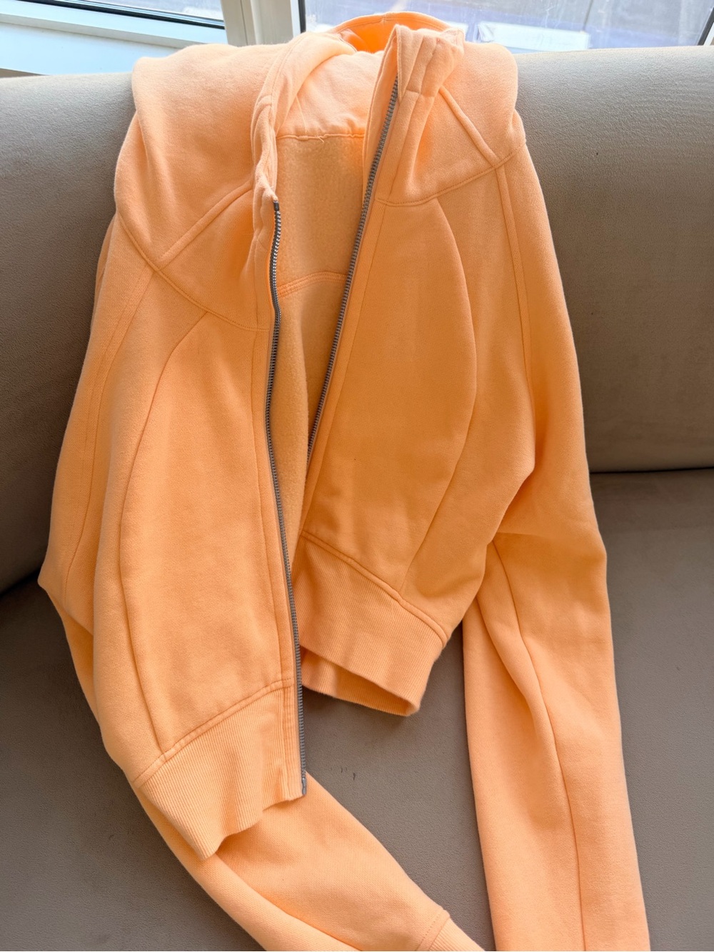 lululemon athletica SCUBA FULL ZIP Orange / Peach Hoodie - Picture 6 of 7